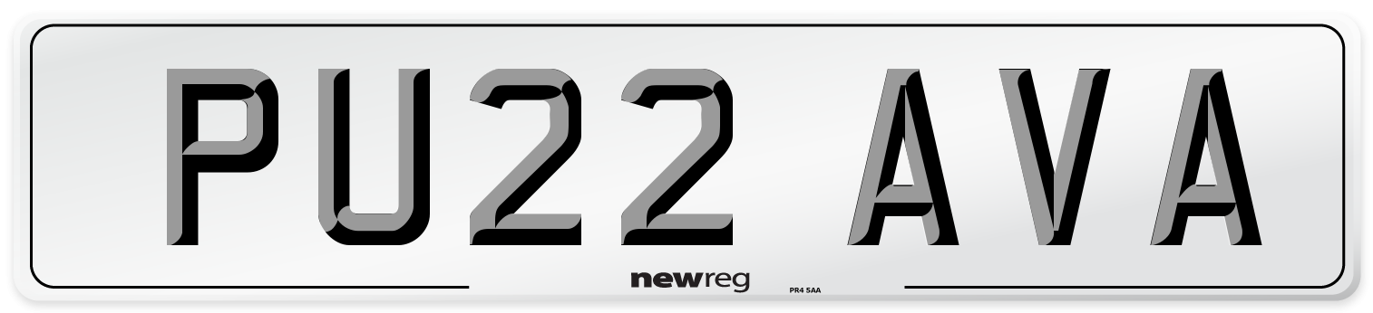 PU22 AVA Number Plate from New Reg